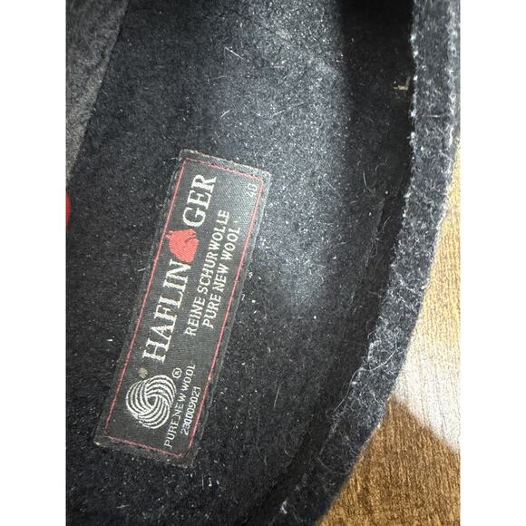 HAFLINGER Magic Felt Wool Clogs Size 40 Gray Black Duo Tone Cork Sole Slippers - Picture 7 of 12
